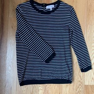 Philosophy black stripe sweater